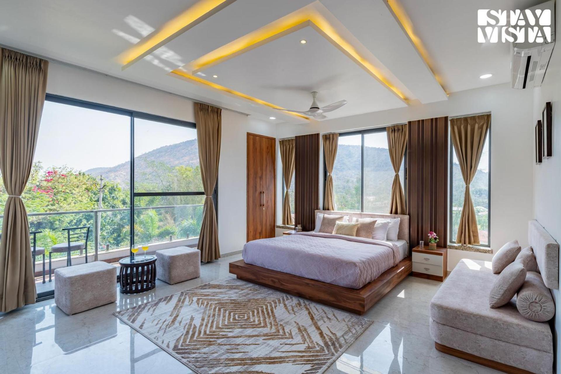 Stayvista'S Bella Dream - Mountain-View With Outdoor Pool, Lawn Featuring A Gazebo & Indoor Games Udaipur Bagian luar foto